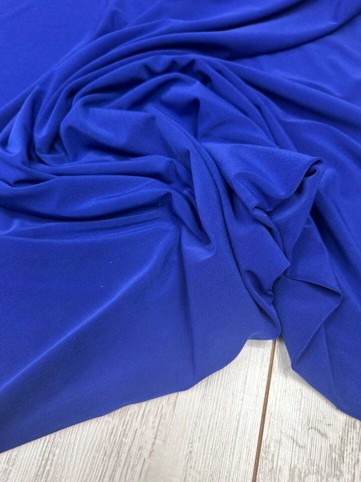 Saks Mavi En Boy Likralı Jarse Kumaş