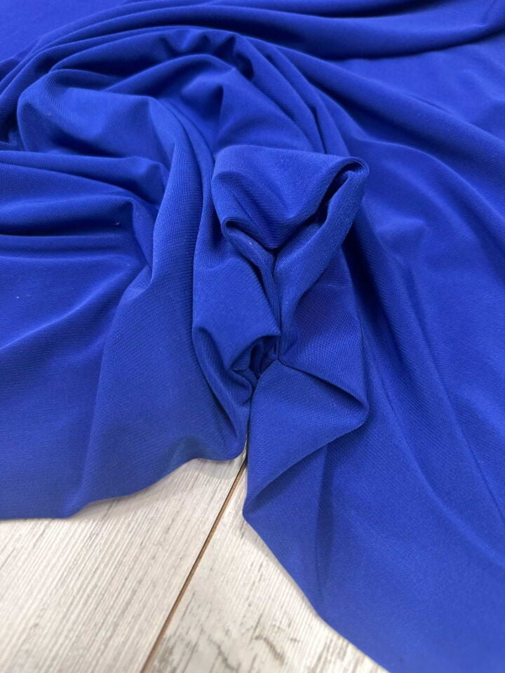 Saks Mavi En Boy Likralı Jarse Kumaş