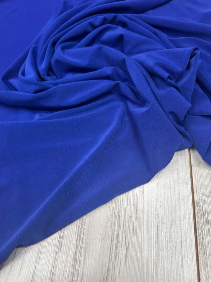 Saks Mavi En Boy Likralı Jarse Kumaş