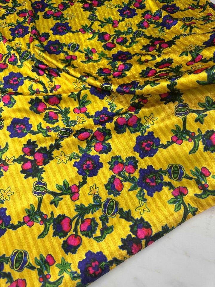 Türkmen Çiçegi Desen İnce Kadife Elbise Etek Şalvar