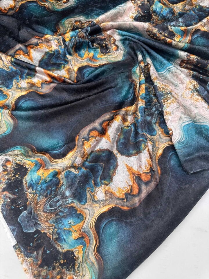 Miami Desen İnce Kadife Elbise Etek Gömlek Şalvar