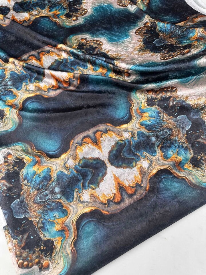 Miami Desen İnce Kadife Elbise Etek Gömlek Şalvar