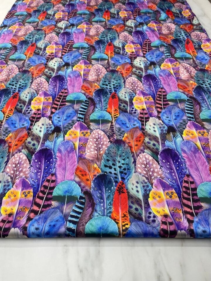 Tüy Desen Elbiselik Gömleklik Tivil Saten Kumaş