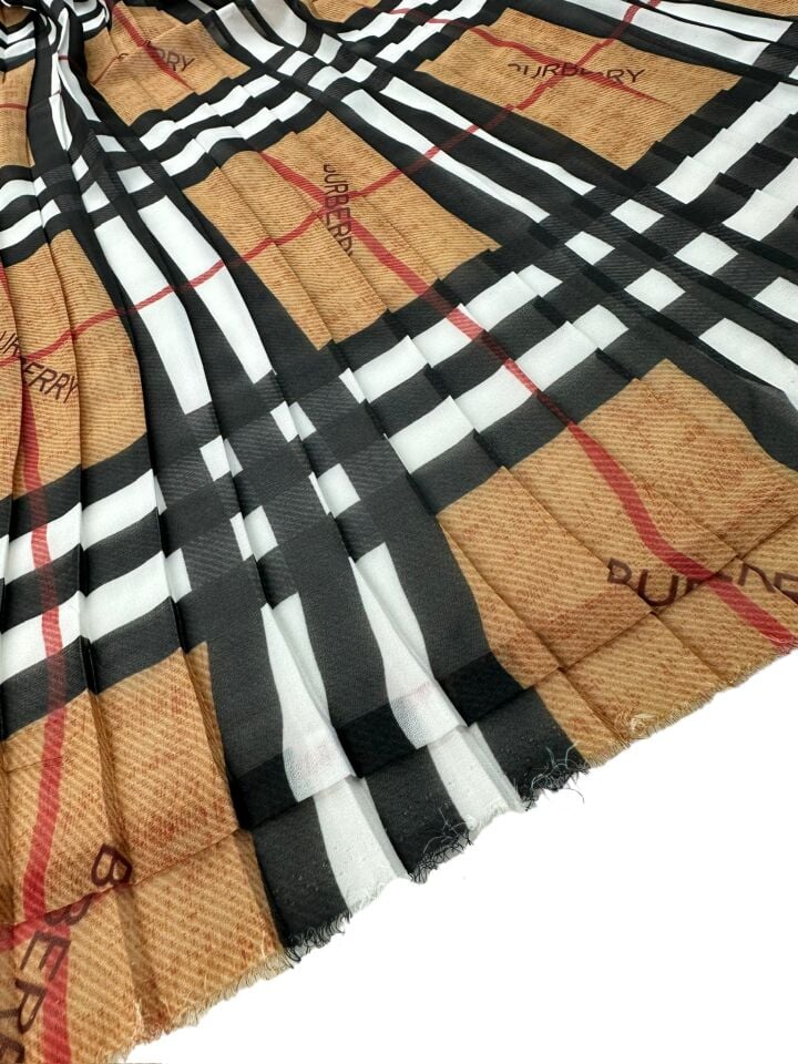 Ekose Desen Ebiselik Eteklik Pilise Şifon Kumaş