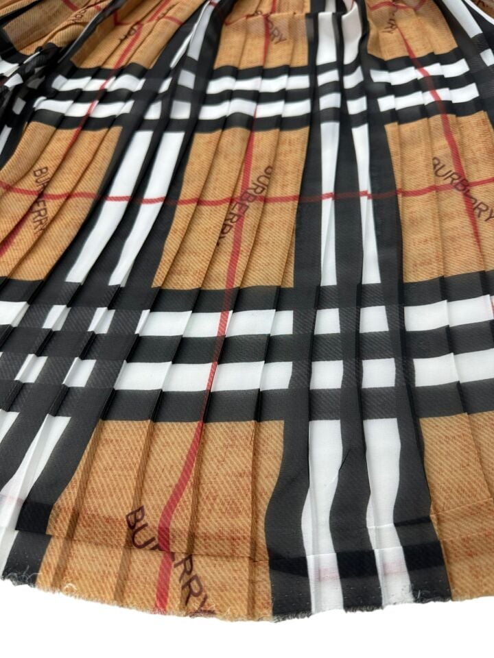 Ekose Desen Ebiselik Eteklik Pilise Şifon Kumaş