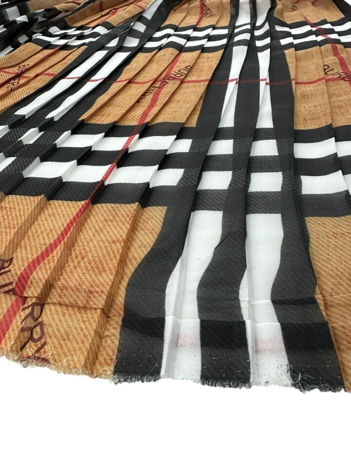 Ekose Desen Ebiselik Eteklik Pilise Şifon Kumaş