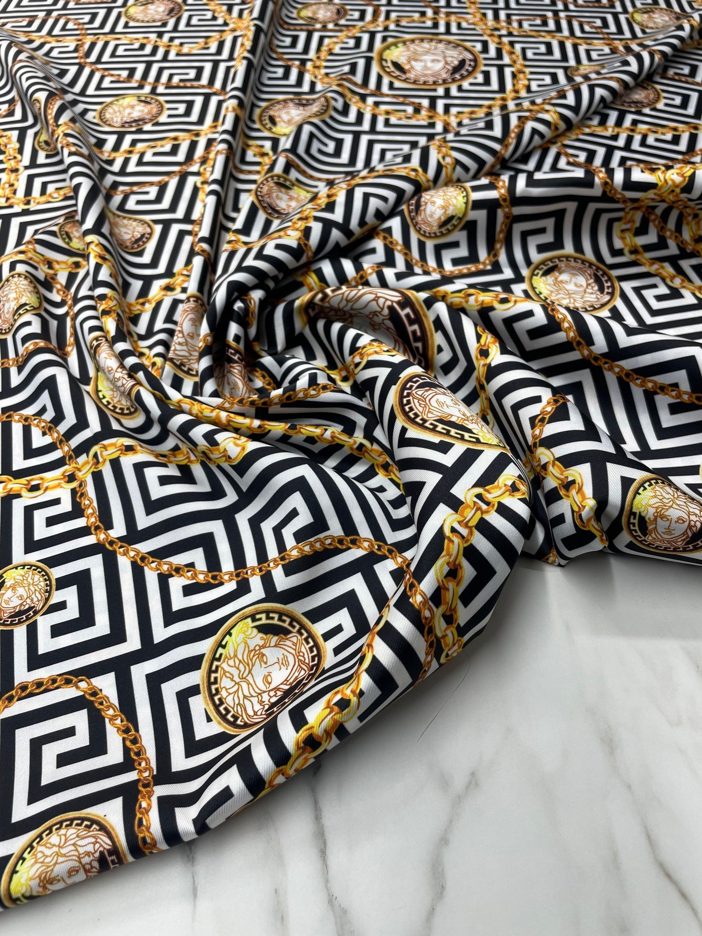 Verona Desen Elbiselik Gömleklik Tivil Saten Kumaş