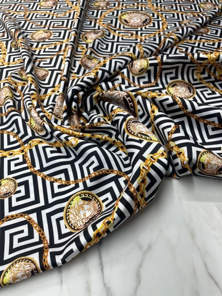 Verona Desen Elbiselik Gömleklik Tivil Saten Kumaş