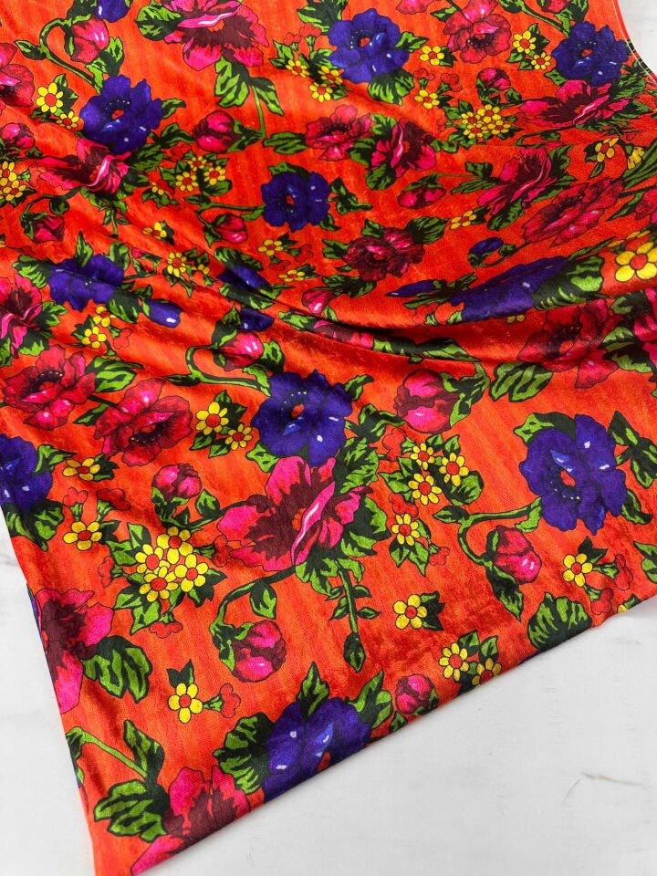 Türkmen Desen İnce Kadife Elbise Etek Gömlek Şalvar