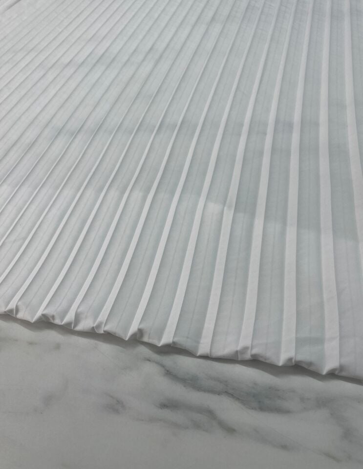 Beyaz Ebiselik Eteklik Pilise Şifon Kumaş