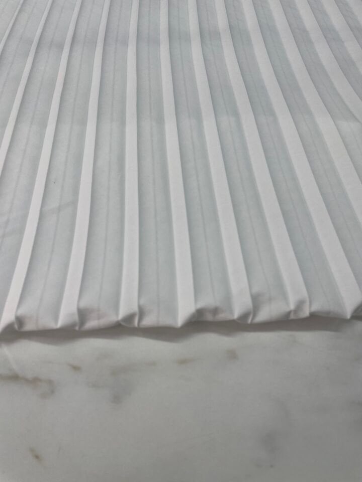 Beyaz Ebiselik Eteklik Pilise Şifon Kumaş