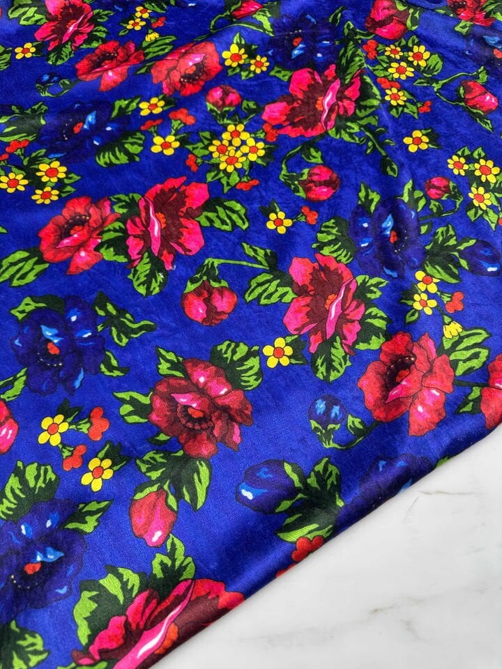 Türkmen Desen İnce Kadife Elbise Etek Bluz Şalvar