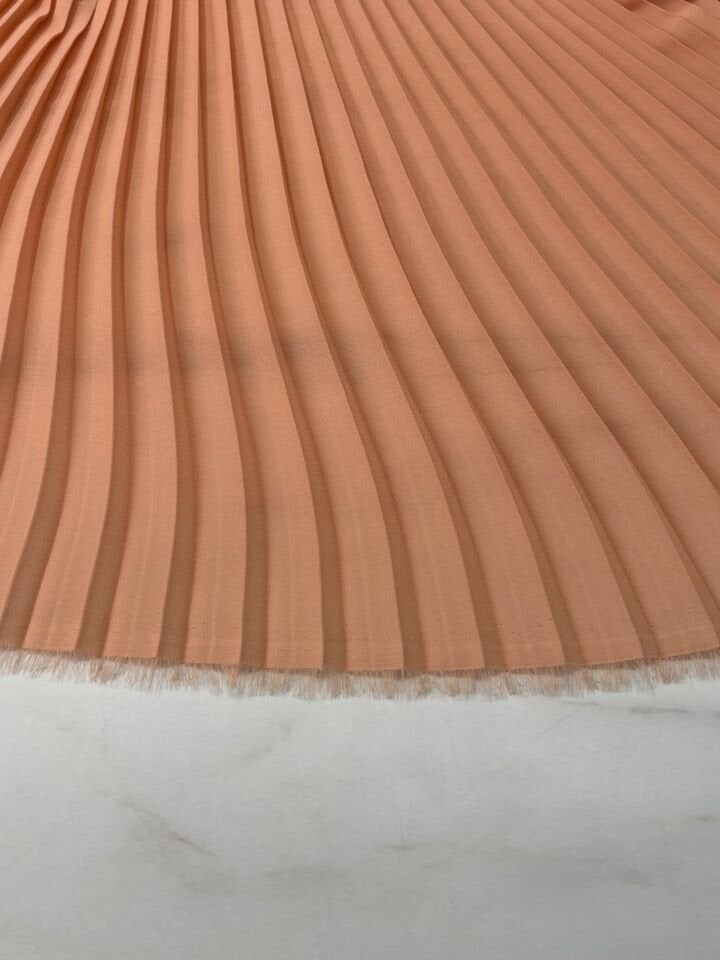 Somon Ebiselik Eteklik Pilise Şifon Kumaş