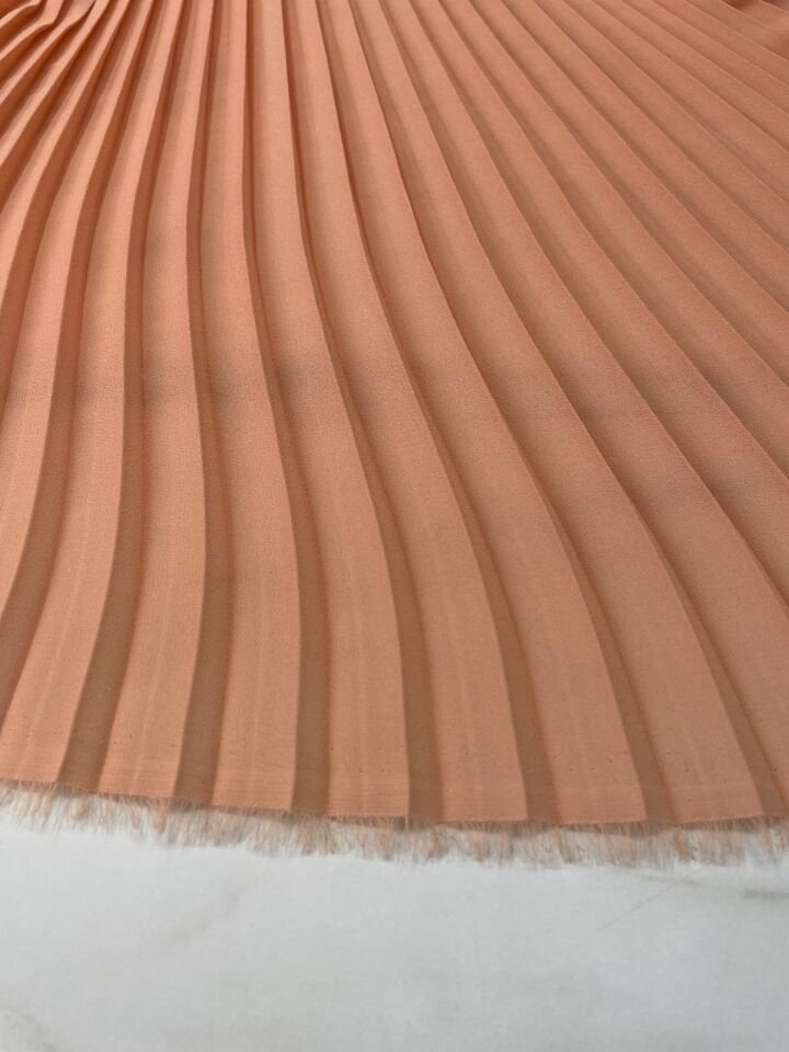 Somon Ebiselik Eteklik Pilise Şifon Kumaş