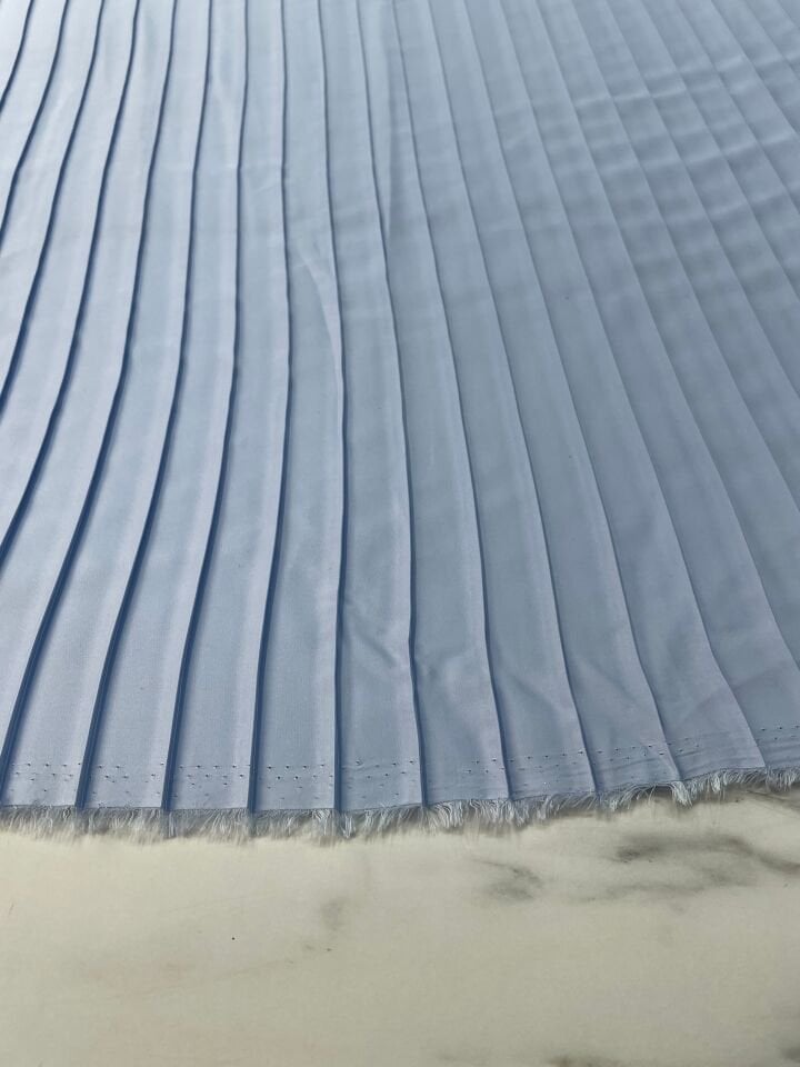 Bebe Mavisi Ebiselik Eteklik Pilise Şifon Kumaş