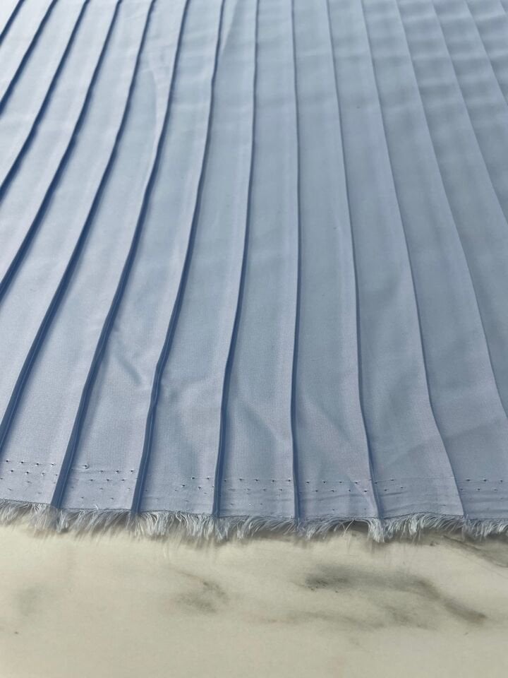 Bebe Mavisi Ebiselik Eteklik Pilise Şifon Kumaş