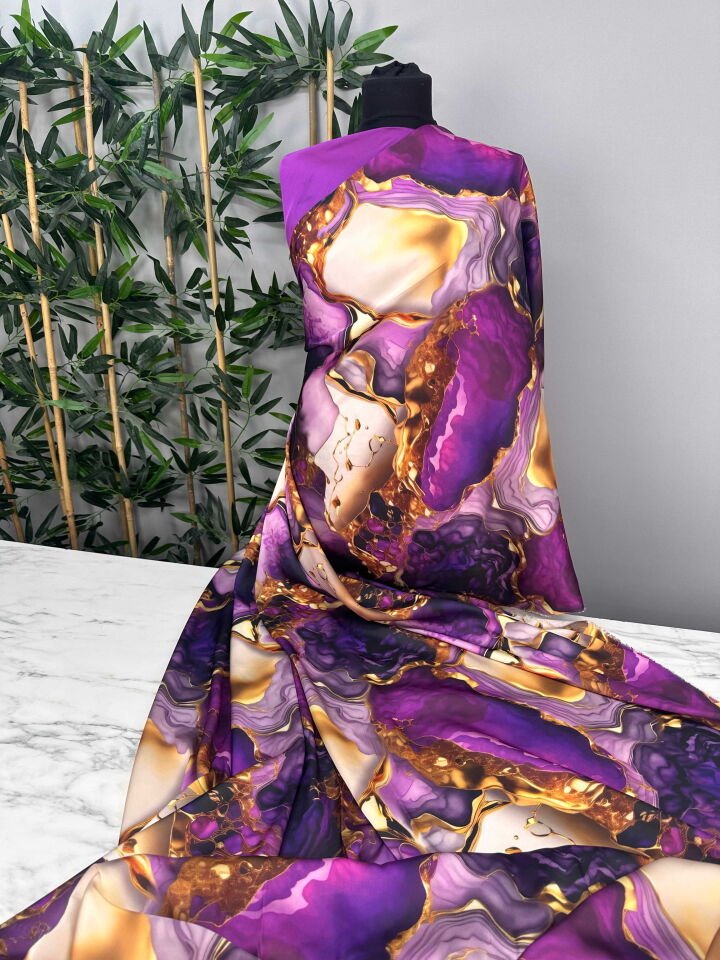 Yüz Desen Elbiselik Gömleklik Tivil Saten Kumaş