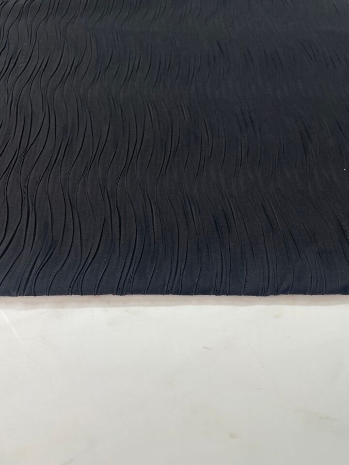 Siyah Ebiselik Eteklik Pilise Şifon Kumaş