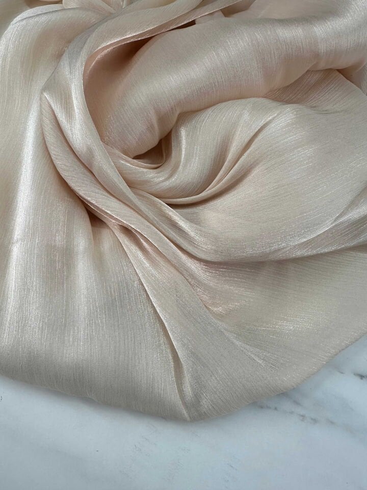 Pırıltı Şifon Krep Kumaş Işıltı Elbise Gömlek Abiye Elbise