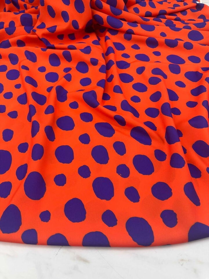 Desenli Krep Kumaş Yumuşak Dökümlü Kırışmaz