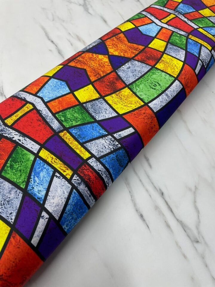 Renkli Desen Elbiselik Gömleklik Tivil Saten Kumaş