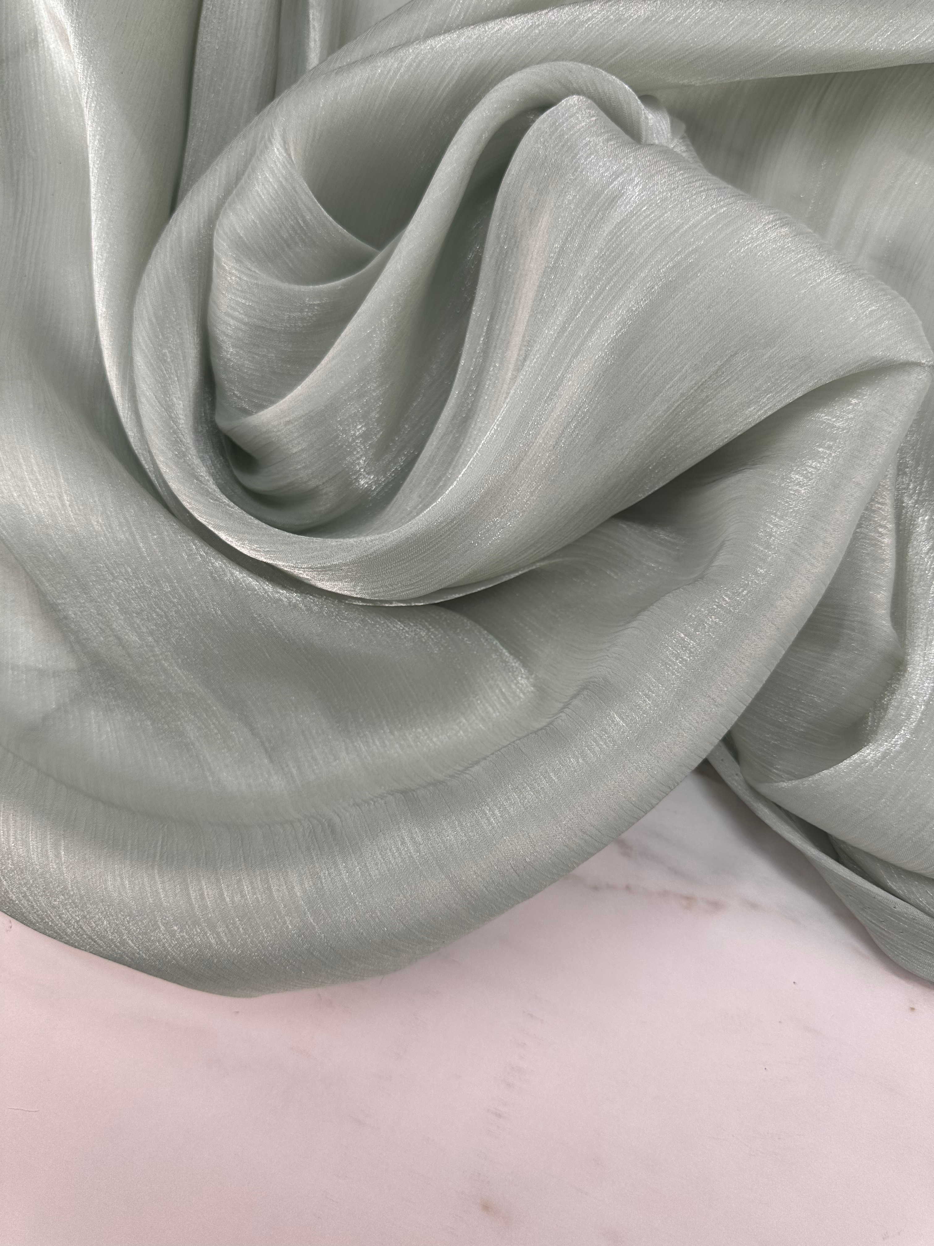 Pırıltı Şifon Krep Kumaş Işıltı Elbise Gömlek Abiye Elbise