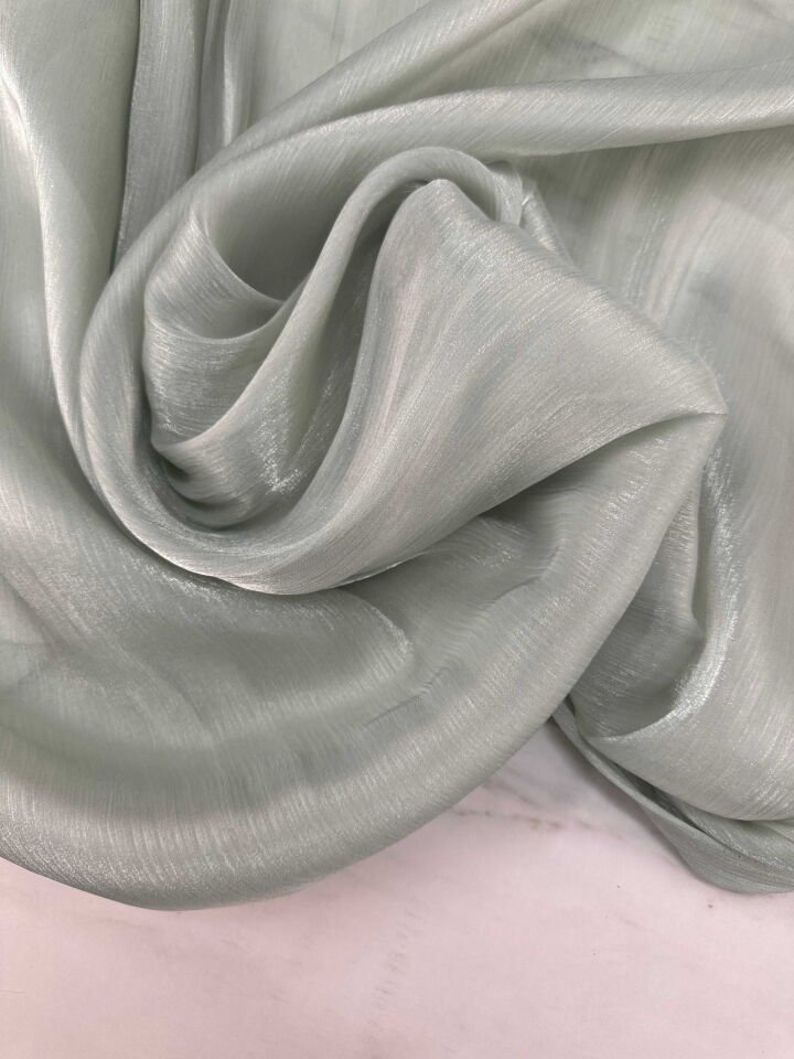 Pırıltı Şifon Krep Kumaş Işıltı Elbise Gömlek Abiye Elbise