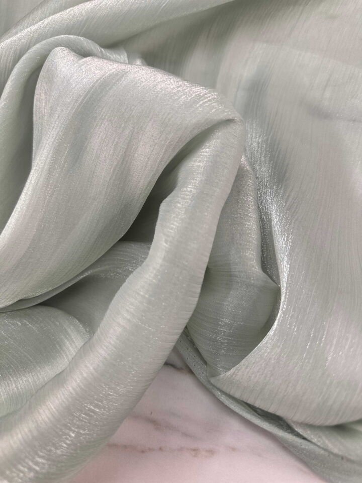 Pırıltı Şifon Krep Kumaş Işıltı Elbise Gömlek Abiye Elbise