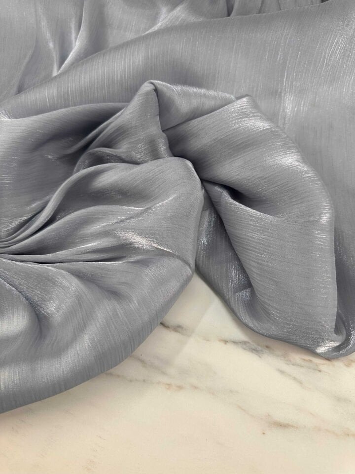 Pırıltı Şifon Krep Kumaş Işıltı Elbise Gömlek Abiye Elbise