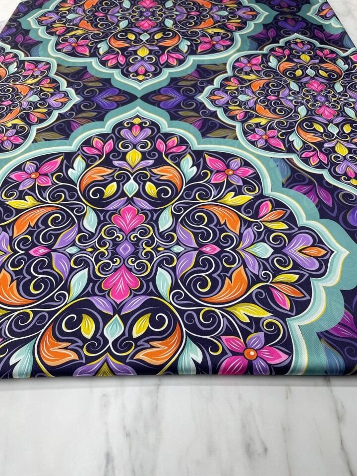 Nakış Desen Elbiselik Gömleklik Tivil Saten Kumaş