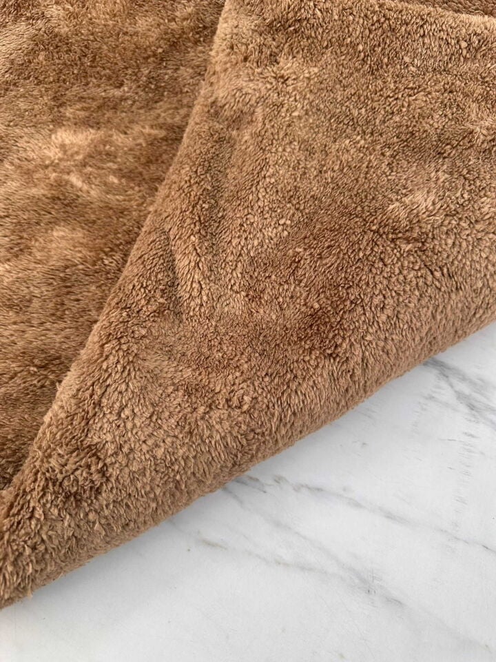 Kahfe Renk Çift Taraflı Welsof En 1.80