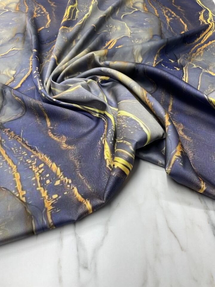 Mermer Desen Elbiselik Gömleklik Tivil Saten Kumaş