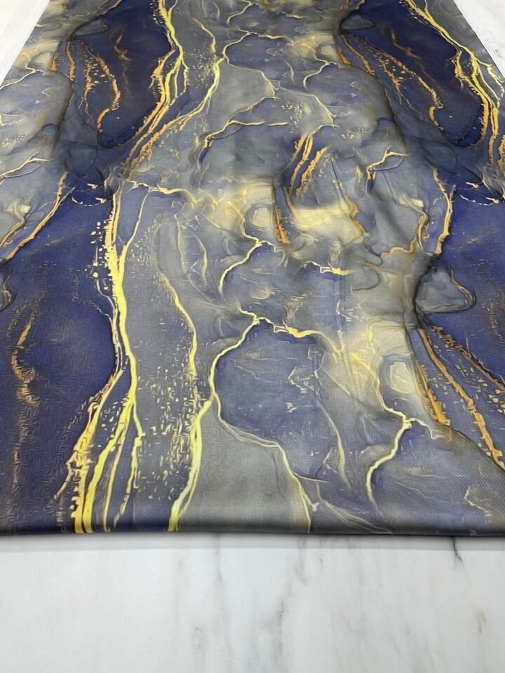 Mermer Desen Elbiselik Gömleklik Tivil Saten Kumaş