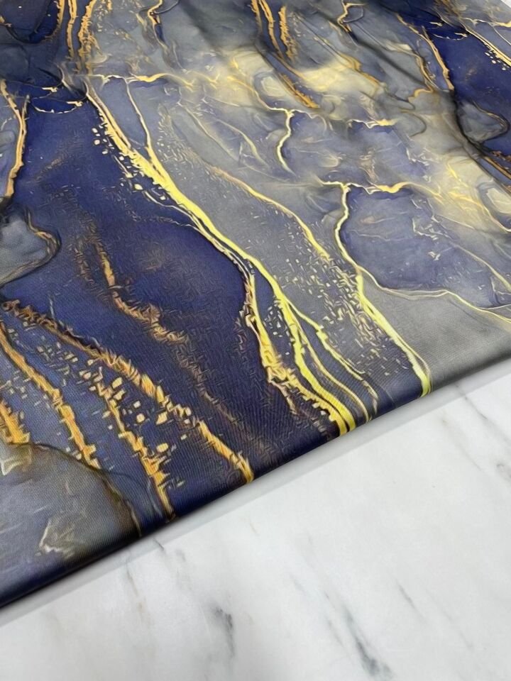 Mermer Desen Elbiselik Gömleklik Tivil Saten Kumaş