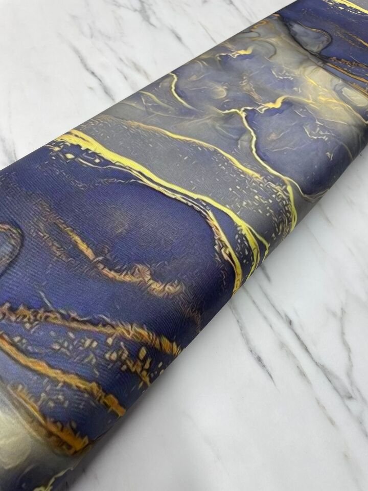 Mermer Desen Elbiselik Gömleklik Tivil Saten Kumaş