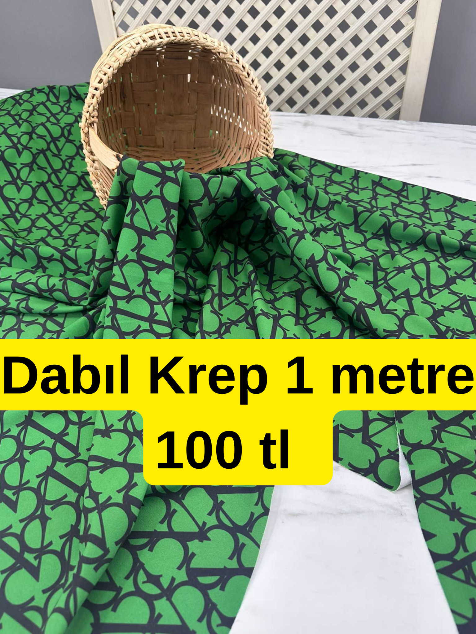 Wera Desen Likralı Dabıl Krep Yumuşak Dökümlü