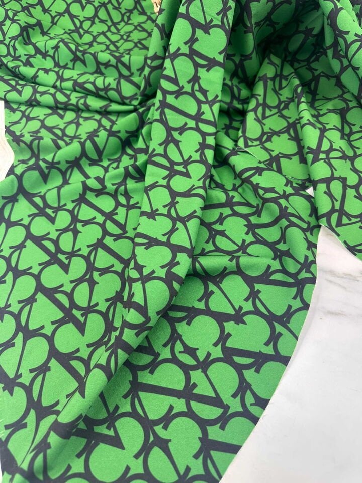 Wera Desen Likralı Dabıl Krep Yumuşak Dökümlü