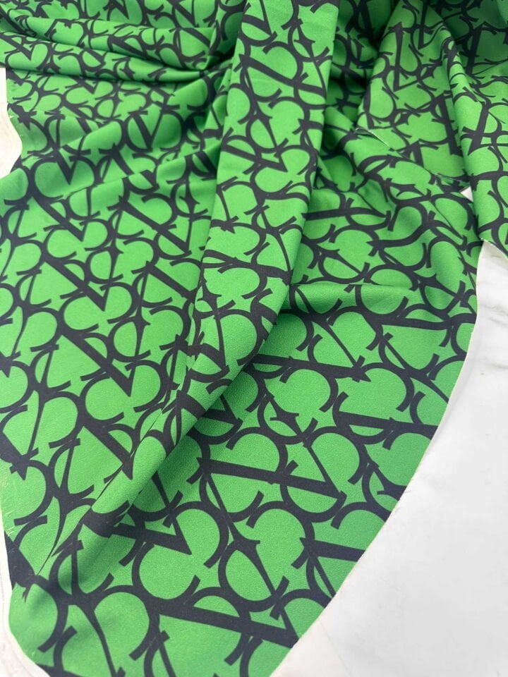 Wera Desen Likralı Dabıl Krep Yumuşak Dökümlü