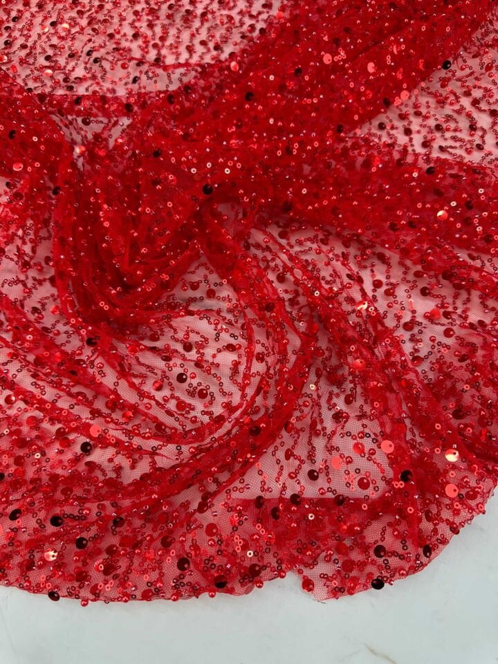 Fantazi Ürün Kırmızı Analı Kızlı Boncuk İşleme