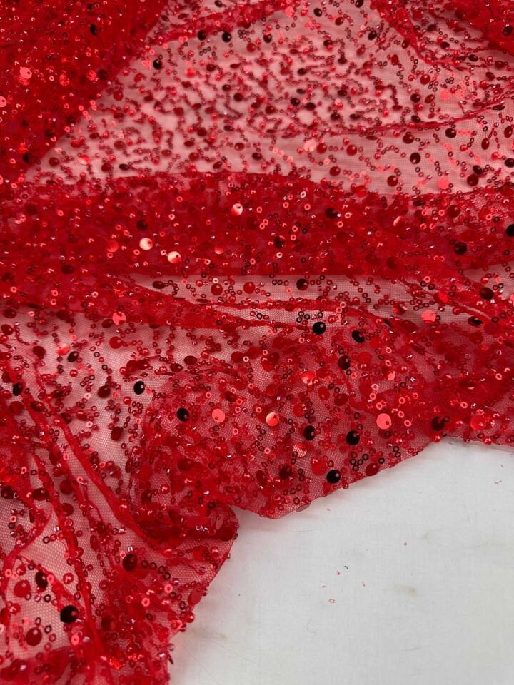 Fantazi Ürün Kırmızı Analı Kızlı Boncuk İşleme