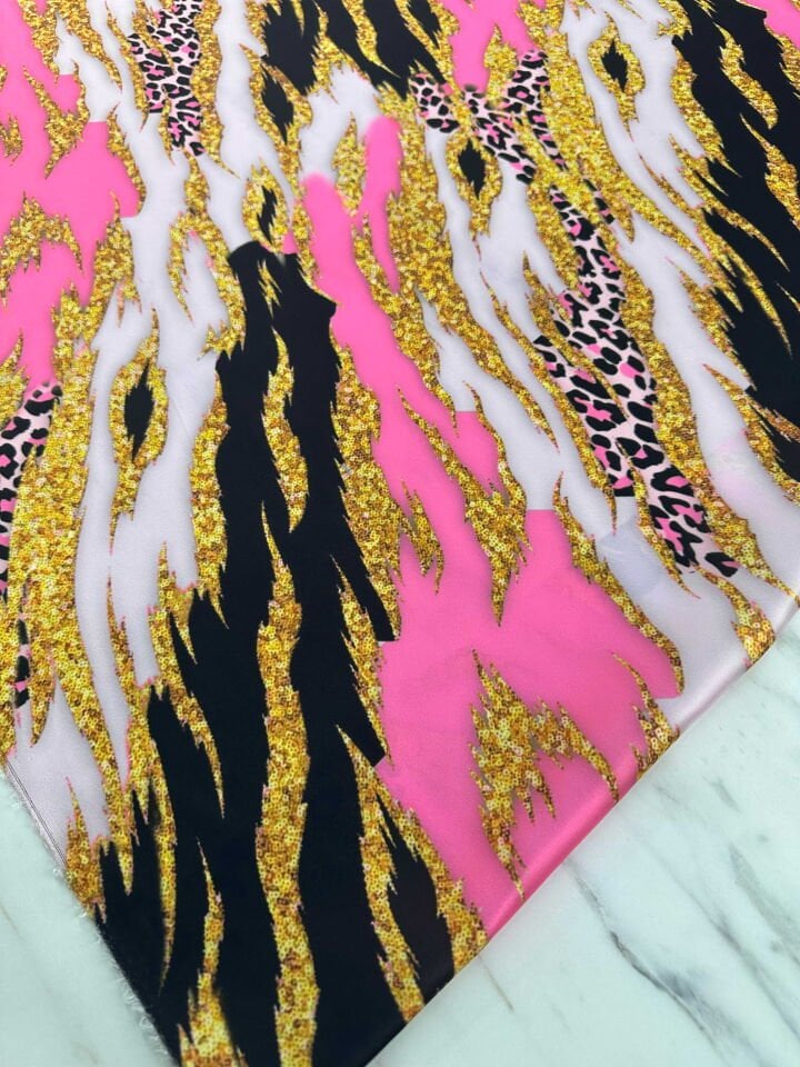 Desenli İpek Saten Elbise Etek Gömlek Şalvar