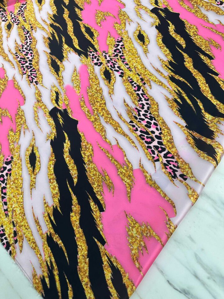 Desenli İpek Saten Elbise Etek Gömlek Şalvar