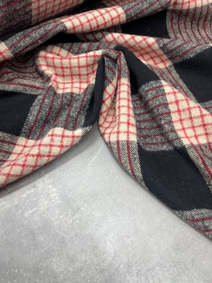 Kışlık Ekose Oduncu Desen Elbiselik Gömleklik Kumaş