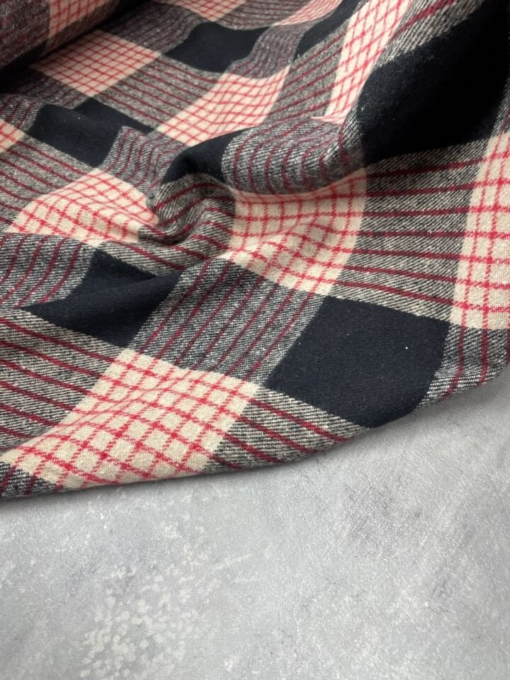 Kışlık Ekose Oduncu Desen Elbiselik Gömleklik Kumaş