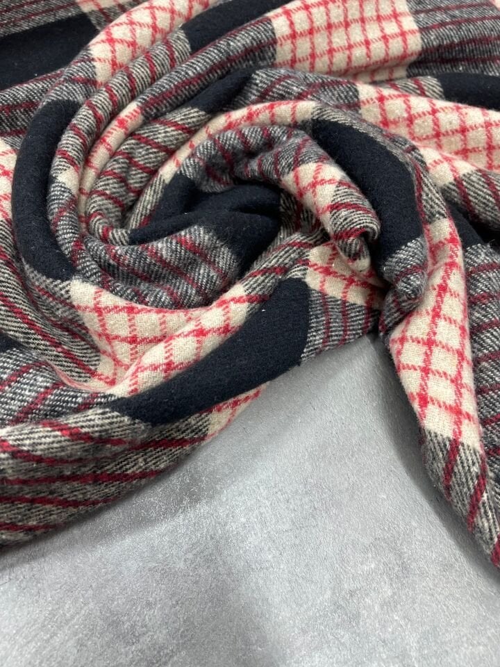 Kışlık Ekose Oduncu Desen Elbiselik Gömleklik Kumaş