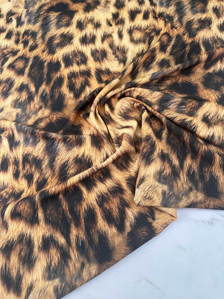 Desenli Krep Kumaş Elbise Etek Gömlek Şalvar