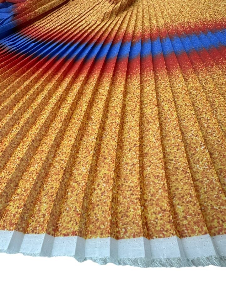 Leonar Desen Ebiselik Eteklik Pilise Şifon Kumaş