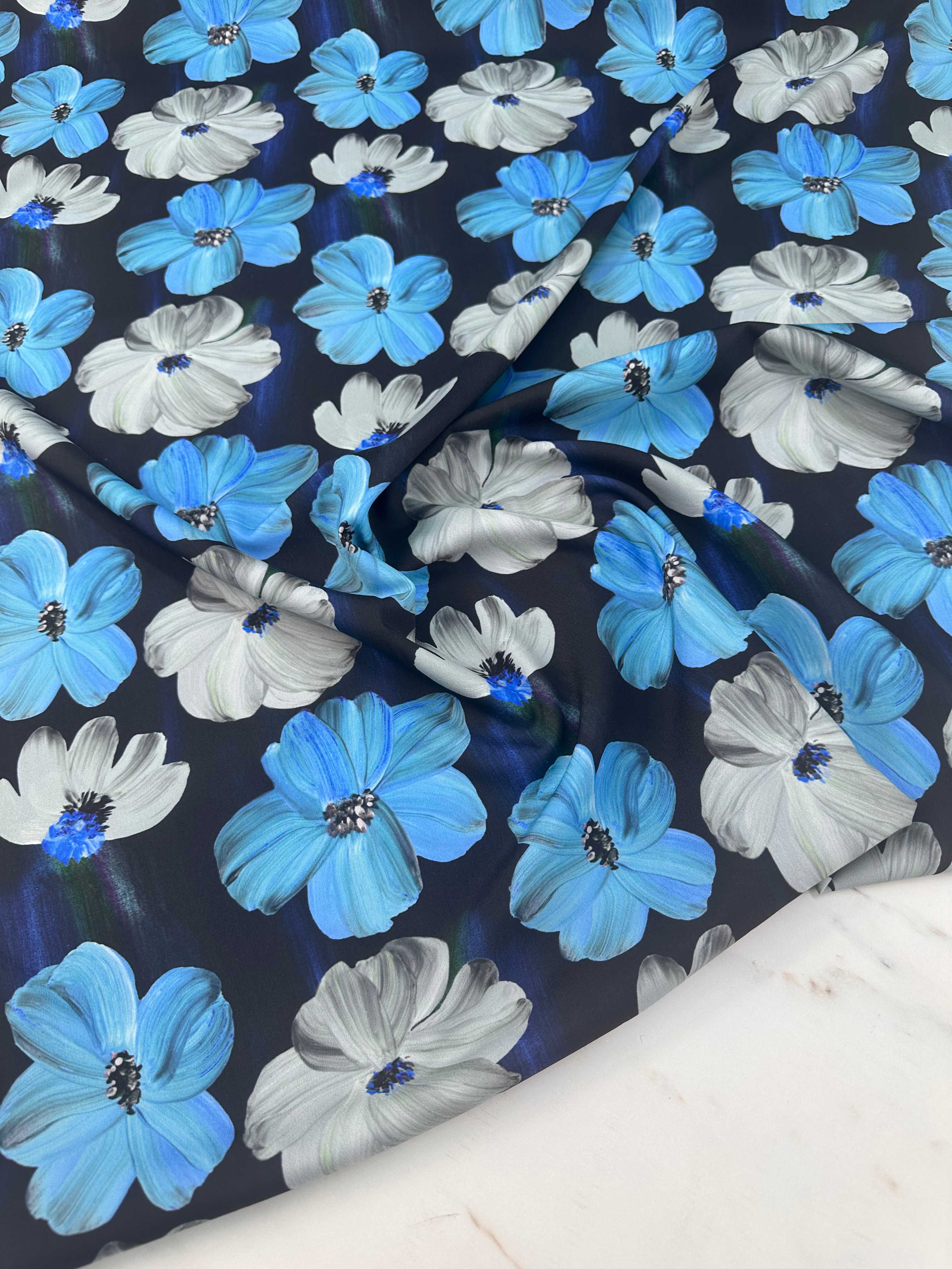 Desenli Krep Kumaş Elbise Etek Gömlek Şalvar