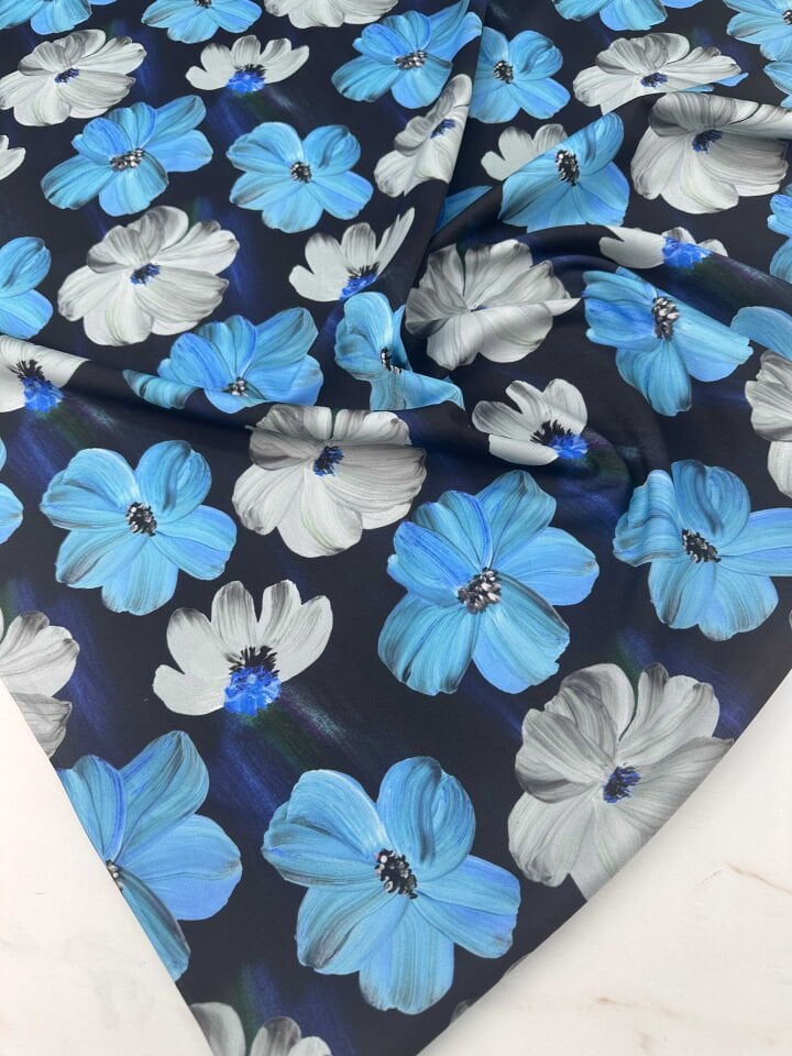 Desenli Krep Kumaş Elbise Etek Gömlek Şalvar