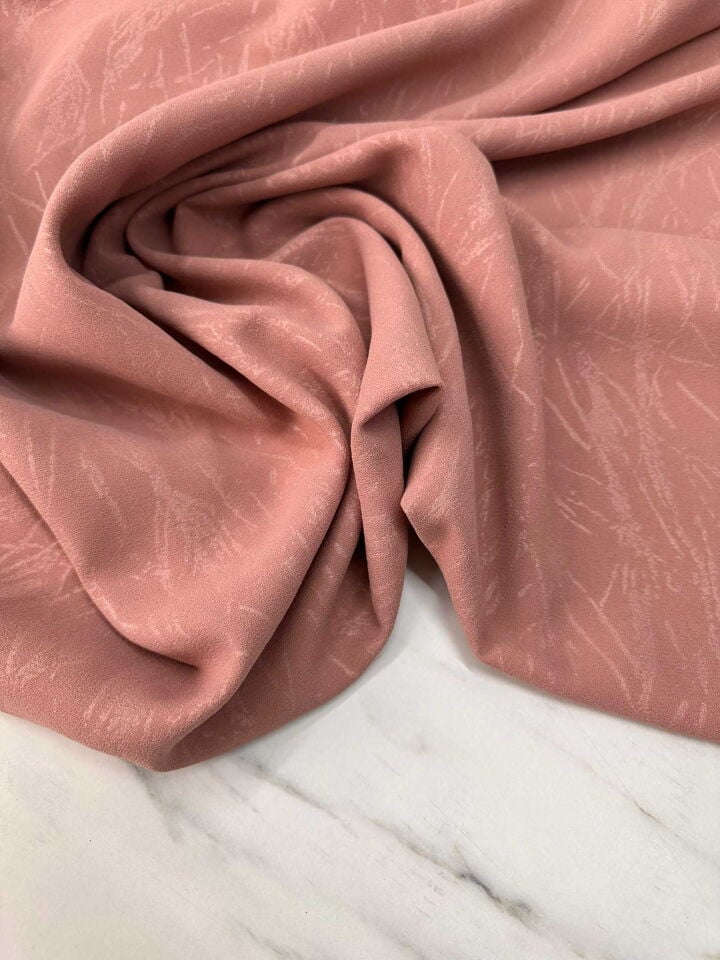 Fantazi Yakma Somon Rubi Krep Dökümlü Yumuşak